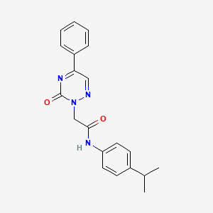 molecular formula C20H20N4O2 B14980060 2-(3-oxo-5-phenyl-1,2,4-triazin-2(3H)-yl)-N-[4-(propan-2-yl)phenyl]acetamide 