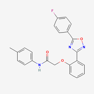 2-{2-[5-(4-fluorophenyl)-1,2,4-oxadiazol-3-yl]phenoxy}-N-(4-methylphenyl)acetamide