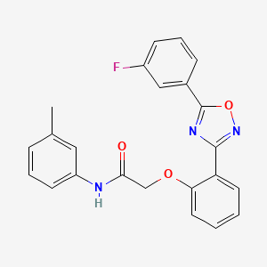 2-{2-[5-(3-fluorophenyl)-1,2,4-oxadiazol-3-yl]phenoxy}-N-(3-methylphenyl)acetamide