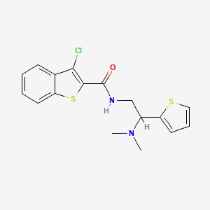 3-chloro-N-[2-(dimethylamino)-2-(thiophen-2-yl)ethyl]-1-benzothiophene-2-carboxamide