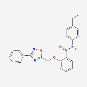 N-(4-ethylphenyl)-2-[(3-phenyl-1,2,4-oxadiazol-5-yl)methoxy]benzamide