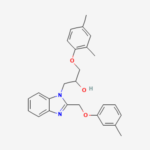 1-(2,4-dimethylphenoxy)-3-{2-[(3-methylphenoxy)methyl]-1H-benzimidazol-1-yl}propan-2-ol