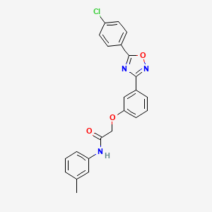 2-{3-[5-(4-chlorophenyl)-1,2,4-oxadiazol-3-yl]phenoxy}-N-(3-methylphenyl)acetamide