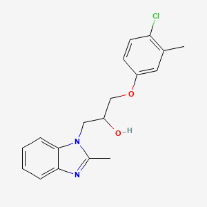 1-(4-chloro-3-methylphenoxy)-3-(2-methyl-1H-benzimidazol-1-yl)propan-2-ol