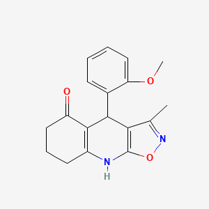 molecular formula C18H18N2O3 B14980140 4-(2-methoxyphenyl)-3-methyl-4,7,8,9-tetrahydro[1,2]oxazolo[5,4-b]quinolin-5(6H)-one 