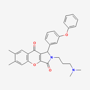 2-[3-(Dimethylamino)propyl]-6,7-dimethyl-1-(3-phenoxyphenyl)-1,2-dihydrochromeno[2,3-c]pyrrole-3,9-dione