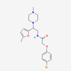 2-(4-bromophenoxy)-N-[2-(5-methylfuran-2-yl)-2-(4-methylpiperazin-1-yl)ethyl]acetamide