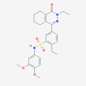 molecular formula C26H31N3O5S B14980173 N-(3,4-dimethoxyphenyl)-2-ethyl-5-(3-ethyl-4-oxo-3,4,5,6,7,8-hexahydrophthalazin-1-yl)benzenesulfonamide 