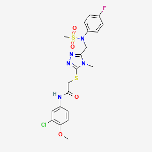 N-(3-chloro-4-methoxyphenyl)-2-[(5-{[(4-fluorophenyl)(methylsulfonyl)amino]methyl}-4-methyl-4H-1,2,4-triazol-3-yl)sulfanyl]acetamide