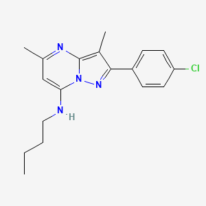 molecular formula C18H21ClN4 B14980194 N-butyl-2-(4-chlorophenyl)-3,5-dimethylpyrazolo[1,5-a]pyrimidin-7-amine 