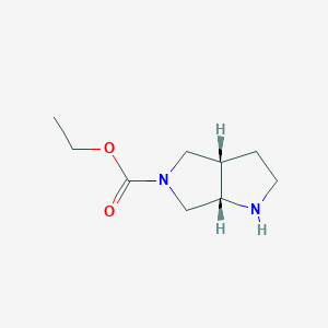 molecular formula C9H16N2O2 B1498020 (3AS,6AS)-5-Ethoxycarbonyl-1H-hexahydropyrrolo[3,4-B]pyrrole CAS No. 1114985-14-6