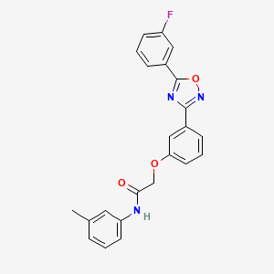 molecular formula C23H18FN3O3 B14980205 2-{3-[5-(3-fluorophenyl)-1,2,4-oxadiazol-3-yl]phenoxy}-N-(3-methylphenyl)acetamide 