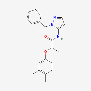 N-(1-benzyl-1H-pyrazol-5-yl)-2-(3,4-dimethylphenoxy)propanamide