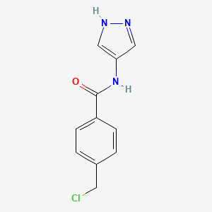 molecular formula C11H10ClN3O B1498022 4-(Chloromethyl)-N-(1H-pyrazol-4-yl)benzamide CAS No. 916791-22-5