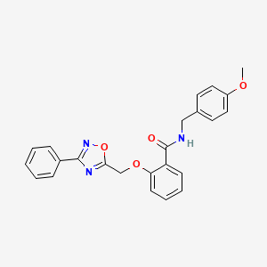 N-(4-methoxybenzyl)-2-[(3-phenyl-1,2,4-oxadiazol-5-yl)methoxy]benzamide