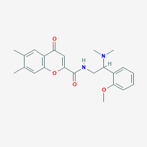 molecular formula C23H26N2O4 B14980313 N-[2-(dimethylamino)-2-(2-methoxyphenyl)ethyl]-6,7-dimethyl-4-oxo-4H-chromene-2-carboxamide 