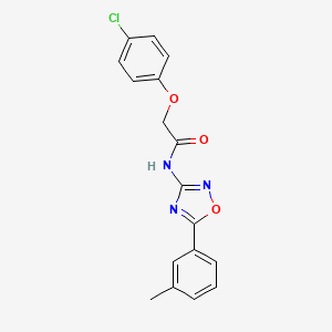 molecular formula C17H14ClN3O3 B14980326 2-(4-chlorophenoxy)-N-[5-(3-methylphenyl)-1,2,4-oxadiazol-3-yl]acetamide 