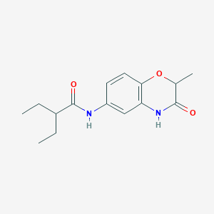 molecular formula C15H20N2O3 B14980336 2-ethyl-N-(2-methyl-3-oxo-3,4-dihydro-2H-1,4-benzoxazin-6-yl)butanamide 