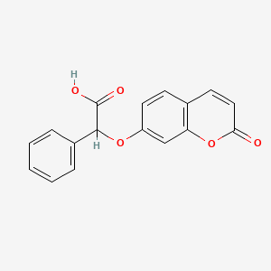 molecular formula C17H12O5 B14980346 2-[(2-oxo-2H-chromen-7-yl)oxy]-2-phenylacetic acid 