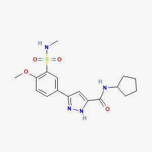 N-Cyclopentyl-5-[4-methoxy-3-(methylsulfamoyl)phenyl]-1H-pyrazole-3-carboxamide