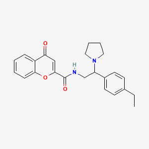 N-[2-(4-ethylphenyl)-2-(pyrrolidin-1-yl)ethyl]-4-oxo-4H-chromene-2-carboxamide