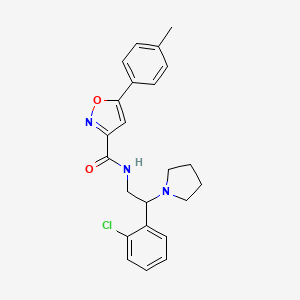 N-[2-(2-chlorophenyl)-2-(pyrrolidin-1-yl)ethyl]-5-(4-methylphenyl)-1,2-oxazole-3-carboxamide