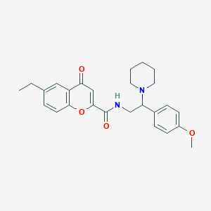 6-ethyl-N-[2-(4-methoxyphenyl)-2-(piperidin-1-yl)ethyl]-4-oxo-4H-chromene-2-carboxamide