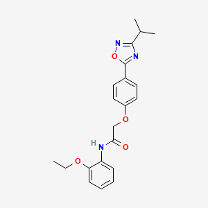 N-(2-ethoxyphenyl)-2-{4-[3-(propan-2-yl)-1,2,4-oxadiazol-5-yl]phenoxy}acetamide