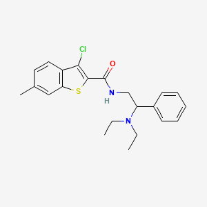 molecular formula C22H25ClN2OS B14980395 3-chloro-N-[2-(diethylamino)-2-phenylethyl]-6-methyl-1-benzothiophene-2-carboxamide 