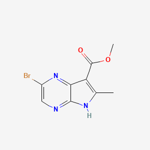 molecular formula C9H8BrN3O2 B1498042 Methyl 2-bromo-6-methyl-5H-pyrrolo[2,3-b]pyrazine-7-carboxylate CAS No. 1172943-37-1