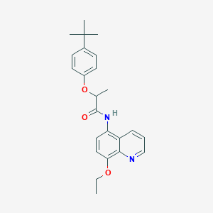 2-(4-tert-butylphenoxy)-N-(8-ethoxyquinolin-5-yl)propanamide