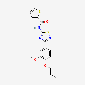 molecular formula C17H17N3O3S2 B14980442 N-[3-(3-methoxy-4-propoxyphenyl)-1,2,4-thiadiazol-5-yl]thiophene-2-carboxamide 