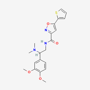 N-[2-(3,4-dimethoxyphenyl)-2-(dimethylamino)ethyl]-5-(thiophen-2-yl)-1,2-oxazole-3-carboxamide