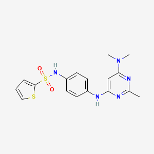 N-(4-{[6-(dimethylamino)-2-methylpyrimidin-4-yl]amino}phenyl)thiophene-2-sulfonamide