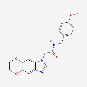 2-(6,7-dihydro-1H-[1,4]dioxino[2,3-f]benzimidazol-1-yl)-N-(4-methoxybenzyl)acetamide