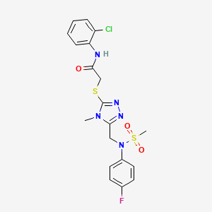 N-(2-chlorophenyl)-2-[(5-{[(4-fluorophenyl)(methylsulfonyl)amino]methyl}-4-methyl-4H-1,2,4-triazol-3-yl)sulfanyl]acetamide