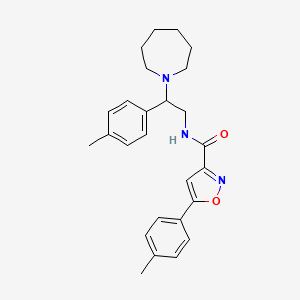 molecular formula C26H31N3O2 B14980477 N-[2-(azepan-1-yl)-2-(4-methylphenyl)ethyl]-5-(4-methylphenyl)-1,2-oxazole-3-carboxamide 