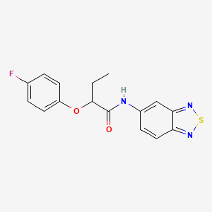 molecular formula C16H14FN3O2S B14980490 N-(2,1,3-benzothiadiazol-5-yl)-2-(4-fluorophenoxy)butanamide 