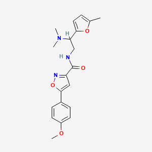 molecular formula C20H23N3O4 B14980505 N-[2-(dimethylamino)-2-(5-methylfuran-2-yl)ethyl]-5-(4-methoxyphenyl)-1,2-oxazole-3-carboxamide 