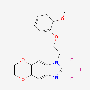 1-[2-(2-methoxyphenoxy)ethyl]-2-(trifluoromethyl)-6,7-dihydro-1H-[1,4]dioxino[2,3-f]benzimidazole