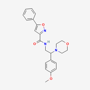 N-[2-(4-methoxyphenyl)-2-(morpholin-4-yl)ethyl]-5-phenyl-1,2-oxazole-3-carboxamide