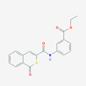 molecular formula C19H15NO4S B14980523 ethyl 3-{[(1-oxo-1H-isothiochromen-3-yl)carbonyl]amino}benzoate 