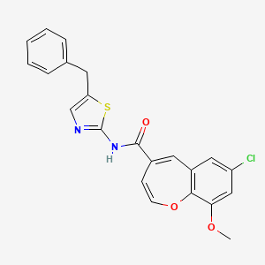 N-(5-benzyl-1,3-thiazol-2-yl)-7-chloro-9-methoxy-1-benzoxepine-4-carboxamide