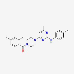 4-[4-(2,4-dimethylbenzoyl)piperazin-1-yl]-6-methyl-N-(4-methylphenyl)pyrimidin-2-amine