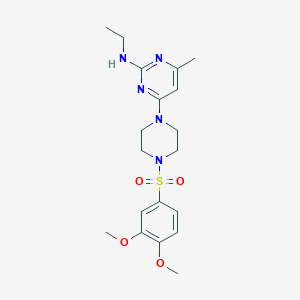 molecular formula C19H27N5O4S B14980556 4-[4-(3,4-Dimethoxybenzenesulfonyl)piperazin-1-YL]-N-ethyl-6-methylpyrimidin-2-amine 