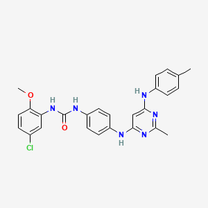 1-(5-Chloro-2-methoxyphenyl)-3-(4-((2-methyl-6-(p-tolylamino)pyrimidin-4-yl)amino)phenyl)urea