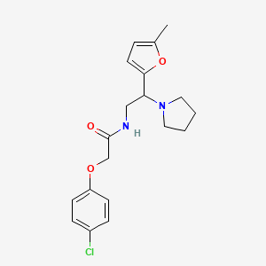 2-(4-chlorophenoxy)-N-[2-(5-methylfuran-2-yl)-2-(pyrrolidin-1-yl)ethyl]acetamide