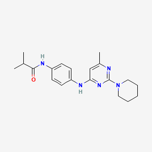 N-(4-((6-methyl-2-(piperidin-1-yl)pyrimidin-4-yl)amino)phenyl)isobutyramide