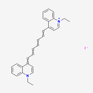 molecular formula C29H29IN2 B1498062 1-Ethyl-4-[7-(1-ethylquinolin-4(1H)-ylidene)hepta-1,3,5-trien-1-yl]quinolin-1-ium iodide 