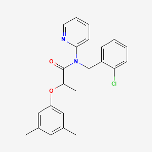 molecular formula C23H23ClN2O2 B14980621 N-(2-chlorobenzyl)-2-(3,5-dimethylphenoxy)-N-(pyridin-2-yl)propanamide 